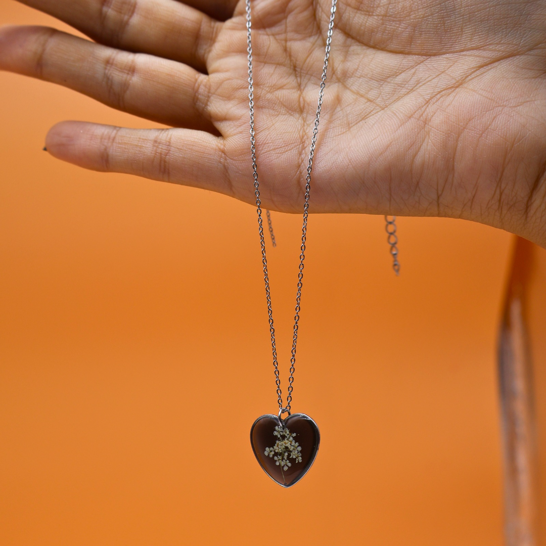 Classic Black Floral Necklace