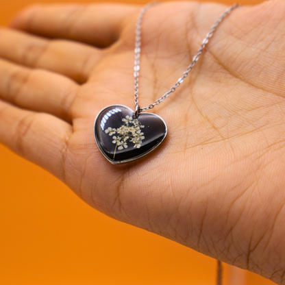 Classic Black Floral Necklace