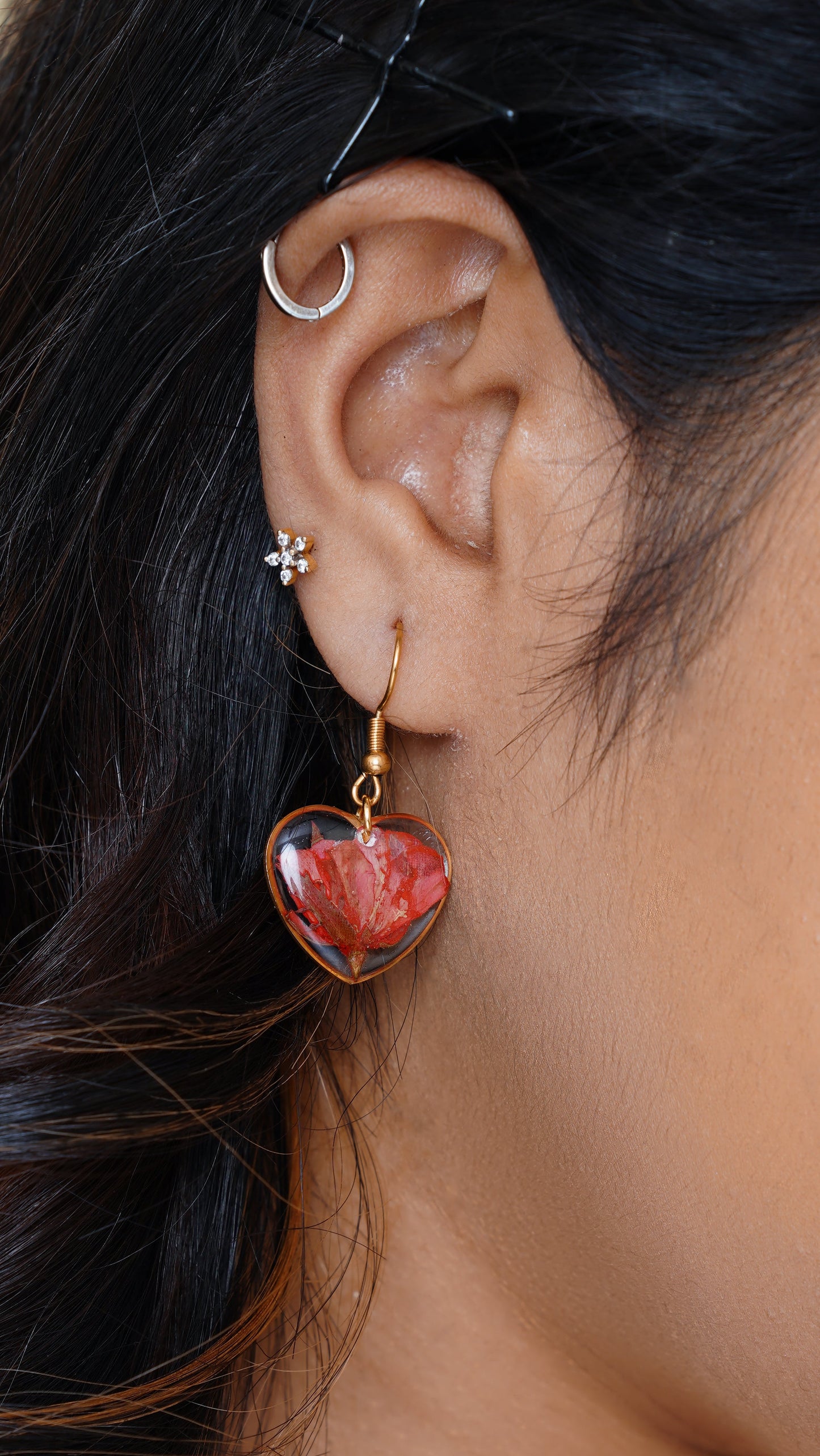 Red Rose Earrring