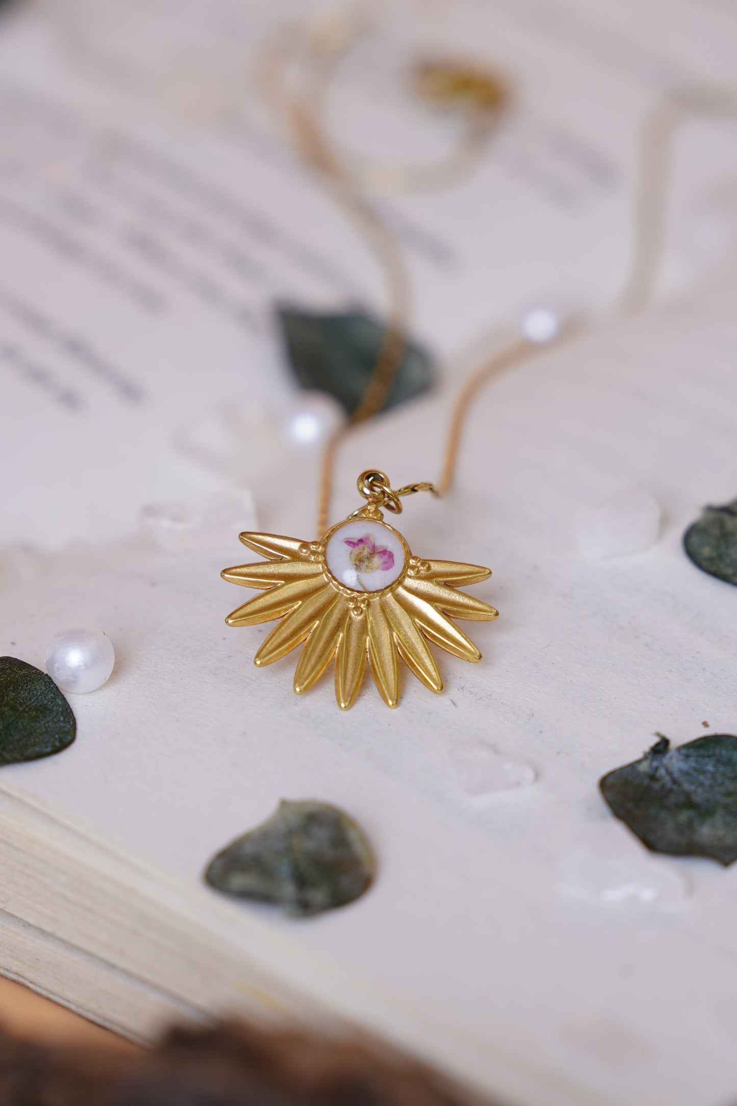 Rising sun Necklace 18K